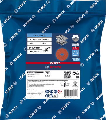 Bosch EXPERT R782 Prisma 陶瓷纖維盤 100 毫米 36+。